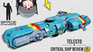 This Nice Affordable Frigate Needs More Umph Space Engineers Critical Ship Review Telesto [upl. by Donalt]