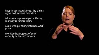 The Return to Work scheme and work injury support  Auslan [upl. by Lynch]