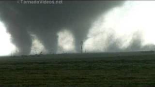 Enormous Halfmile Wide Multiplevortex Tornado l MB Canada 6232007 [upl. by Yeneffit]