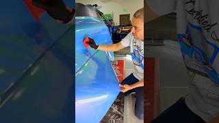 NEW Color changing vinyl wrap on old school Cadillac 🔥💪‼️ carwrap carwrapping asmr asmrsounds [upl. by Tarttan]