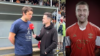 PreMatch Interview with Rickie Lambert Before His Saints Legends Debut [upl. by Adnak]