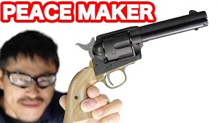 Marushin COLT SAA 45 PEACEMAKER DX HW airsoft review [upl. by Naoj]