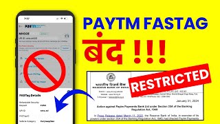 Paytm Fastag Closing Paytm Fastag Band Hone Par Kya Kare [upl. by Nyraf835]