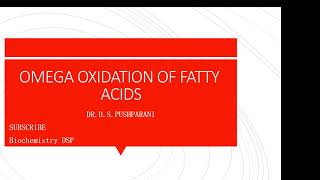 OmegaOxidation of Fatty acids Oxidation of omega carbon Alternative pathway of beta oxidation [upl. by Odine]