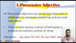 what is a possessive Adjective grammar adjective [upl. by Waddington]