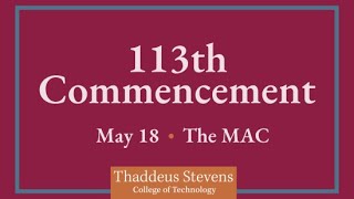 Thaddeus Stevens Commencement 2024 May 18 9 am [upl. by Naeloj68]