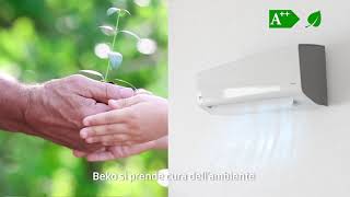 Condizionatori a parete Beko con WiFi integrato HomeWhiz e Triplo Sistema Filtrante  Beko Italia [upl. by Noirred448]