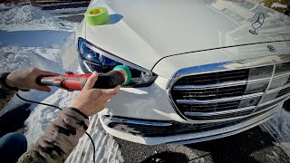 Headlight Restoration Auto Fanatic Process  Mercedes Benz S580 [upl. by Nadnerb404]