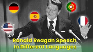 Ronald Reagan Speech in different languages AI Translated） Humor from Selected Speeches [upl. by Liza]