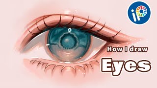 How I draw Eyes Tutorial Coloring IBIS PAINT X [upl. by Polik]