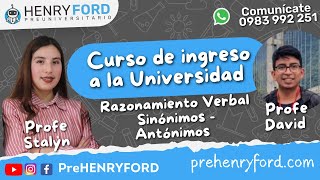 ✅ Razonamiento Verbal Sinónimos Antónimos  Examen admisión Universidades 2023 [upl. by Lyrad]