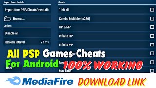 PPSSPP 2024 all Games Working Cheats File Download  How to use Cheat codes in PPSSPP Emulator [upl. by Morena]