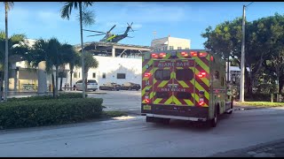 Miami Dade Fire Rescue Medevac Helicopter and Rescue 34  Ryder Trauma Jackson South hospital [upl. by Etna418]