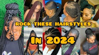 💖🌸 Alluring hairstyles you should rock in 2024Ghana weaving hairstyles for black womenBraids style [upl. by Polloch]