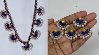 How to make moti mala design for ThakorjiLaddu Gopal malaShringarApoorva Creativity [upl. by Brace]