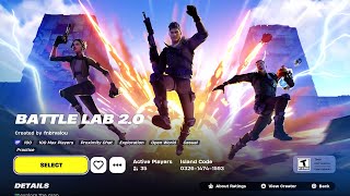 How to Play Battle Lab in Fortnite Chapter 5 Map Code amp Creative Code 2024 [upl. by Enelegna]