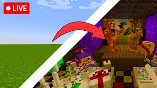 🔴 SHORTS STREAM BUILDING THE FNAF 1 PIZZERIA IN MINECRAFT LIVE [upl. by Savage]