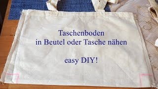 Easy DIY  Taschenboden nähen  Zwei Wege dorthin [upl. by Hatch932]