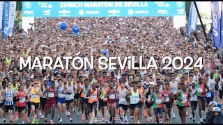 MARATÓN SEVILLA 2024 HIGHLIGHTS VIDEORESUMEN EN UN MINUTO Campeonato España Maratón [upl. by Nealon949]