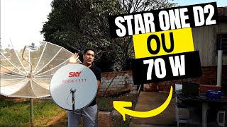 STAR ONE D2 ou 70W  Para qual satélite devo apontar  Nova Antena Parabólica [upl. by Banna453]