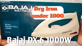 Bajaj Dry Iron unboxing  Dry iron  Unboxing Bajaj dry iron DX6 1000W [upl. by Ronnica221]