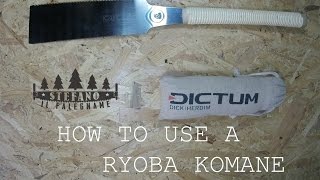 Come usare la Ryoba Komane  How to use the Ryoba Komane [upl. by Henrique]