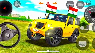 Dollar Song Modified 😈 Mahindra yellow Thar  Indian Car Simulator 3D  Car Game 3D [upl. by Nepets]