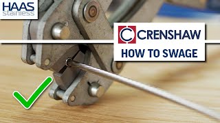 Whats Swaging  Howto Swage Cable Railing Fittings with Crenshaw Swager [upl. by Odnanreh]