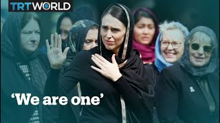 New Zealands Prime Minister Jacinda Ardern says We are one at Friday prayer gathering [upl. by Mehala]