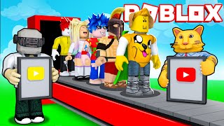 ¡La FABRICA de YOUTUBERS en ROBLOX 😱 MOMENTOS DIVERTIDOS en ROBLOX [upl. by Waldo]