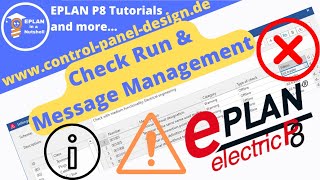 EPLAN Check Run and Message Management [upl. by Donata20]