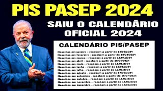 SAIU O CALENDÁRIO DO PIS PASEP 2024 AGORA É OFICIAL VEJA QUAL DATA VOCÊ RECEBE SEU ABONO DO PIS [upl. by Frost296]