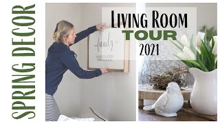 🌿Spring Living Room Tour 2021🌷  Spring Home Decor  Decorating with House Plants  DIY Sofa Table [upl. by Mallissa]