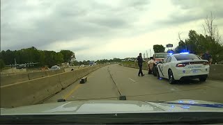 Arkansas State Police assisting a highspeed pursuit to stop a reckless pickup truck driver [upl. by Derian]