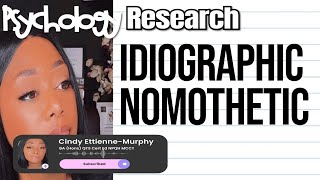 Idiographic and Nomothetic  Personality Psychology  EttienneMurphy [upl. by Eiggam]