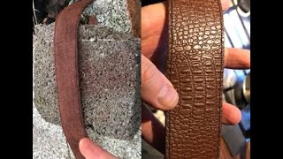 Remove Embossing Pattern from Leather [upl. by Aserat369]