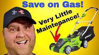 Greenworks 40V 16quot Cordless Lawn Mower Demo amp Review [upl. by Moriarty]