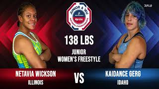 2023 Juniors US Marine Corps Women’s Nationals Netavia Wickson vs Kaidance Gerg 138 Ibs Finals [upl. by Zusman182]