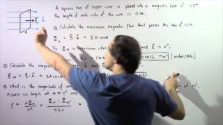 Magnetic Flux and Faradays Law Example [upl. by Ggerg]