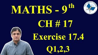 9th Class Maths solutions ch 17 Exercise 174 Q 1 3  FAST MATHEMATICS TUTORIALS [upl. by Lesiram49]