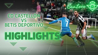 Resumen del partido CD CastellónBetis Deportivo 21  CANTERA [upl. by Orravan796]