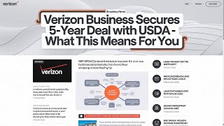 Verizon Business SECURES 5Year Deal with USDA  What This Means for YOU [upl. by Eolcin84]