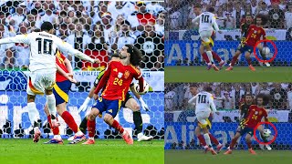 CUCURELLA handball disallowed Penalty😲😨Spain vs Germany 🔥 [upl. by Oijile515]