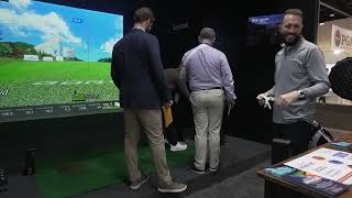 GolfZon Golf Simulator Options at the 2024 PGA Merchandise Show [upl. by Niledam325]