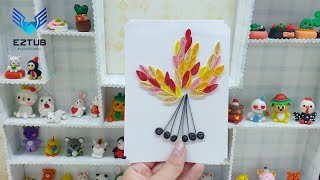 Fall Quilling Project Creating Colorful Petals That Flutter in the Autumn Breeze [upl. by Znarf]