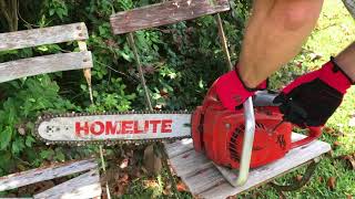 Homelite XL 12  Vintage Chainsaw [upl. by Astrea]