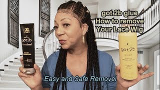 Easy Way to remove Got2b Glue hold on your lace wig [upl. by Blockus567]