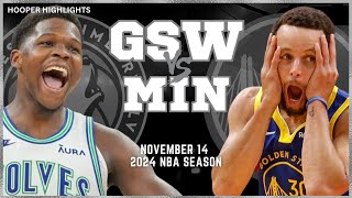 Golden State Warriors vs Minnesota Timberwolves Full Game Highlights  Nov 14  2024 NBA Season [upl. by Lehcear]