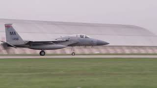 F15C Arrives at the NMUSAF from 104th FWApril 25 2023 [upl. by Tawnya]