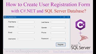 How to Create User Registration Form in CNET Using SQL Server Database With Source Code [upl. by Kress]